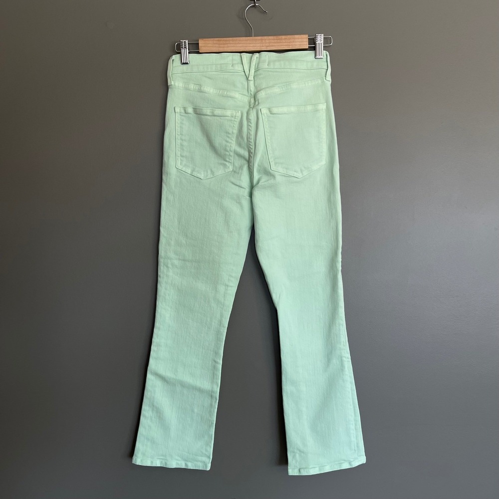Veronica Beard Carly‎ Kick Flare Jean 26 Pistachio Green Stretch High Rise Chic - Picture 10 of 16